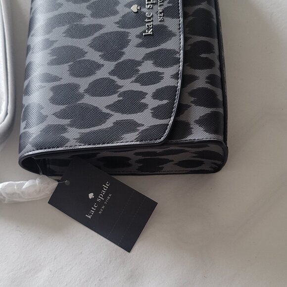 Kate Spade Carson Crossbody Bag NWT (Grey Black Leopard) - Picture 2 of 5